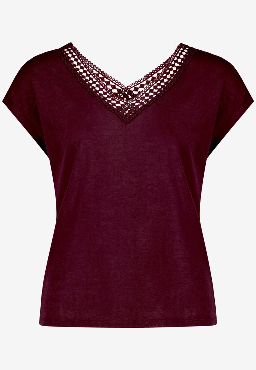 T-Shirt  mit Spitze
