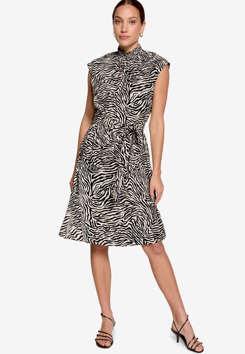 Midikleid  mit Zebraprint