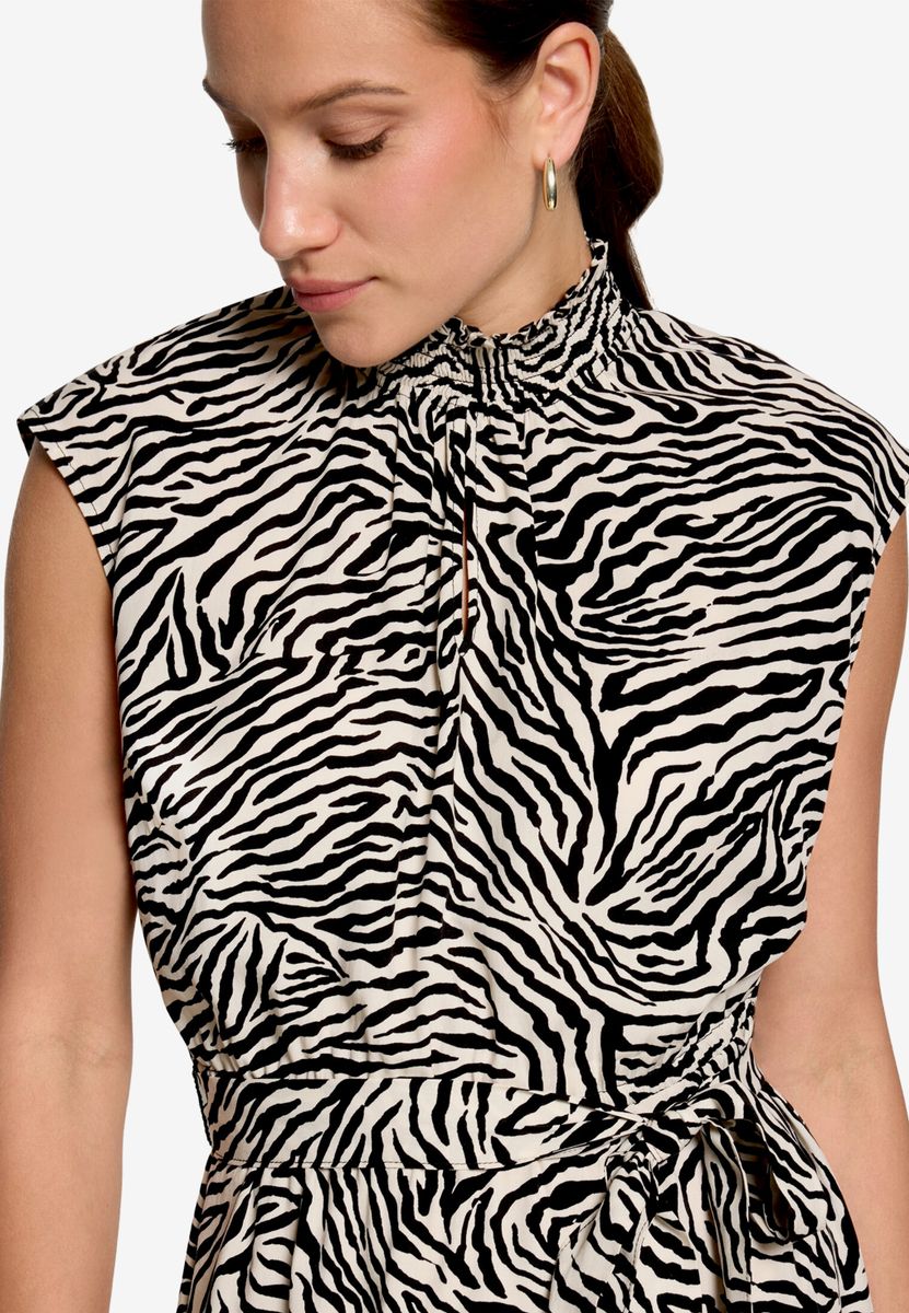 Midikleid  mit Zebraprint