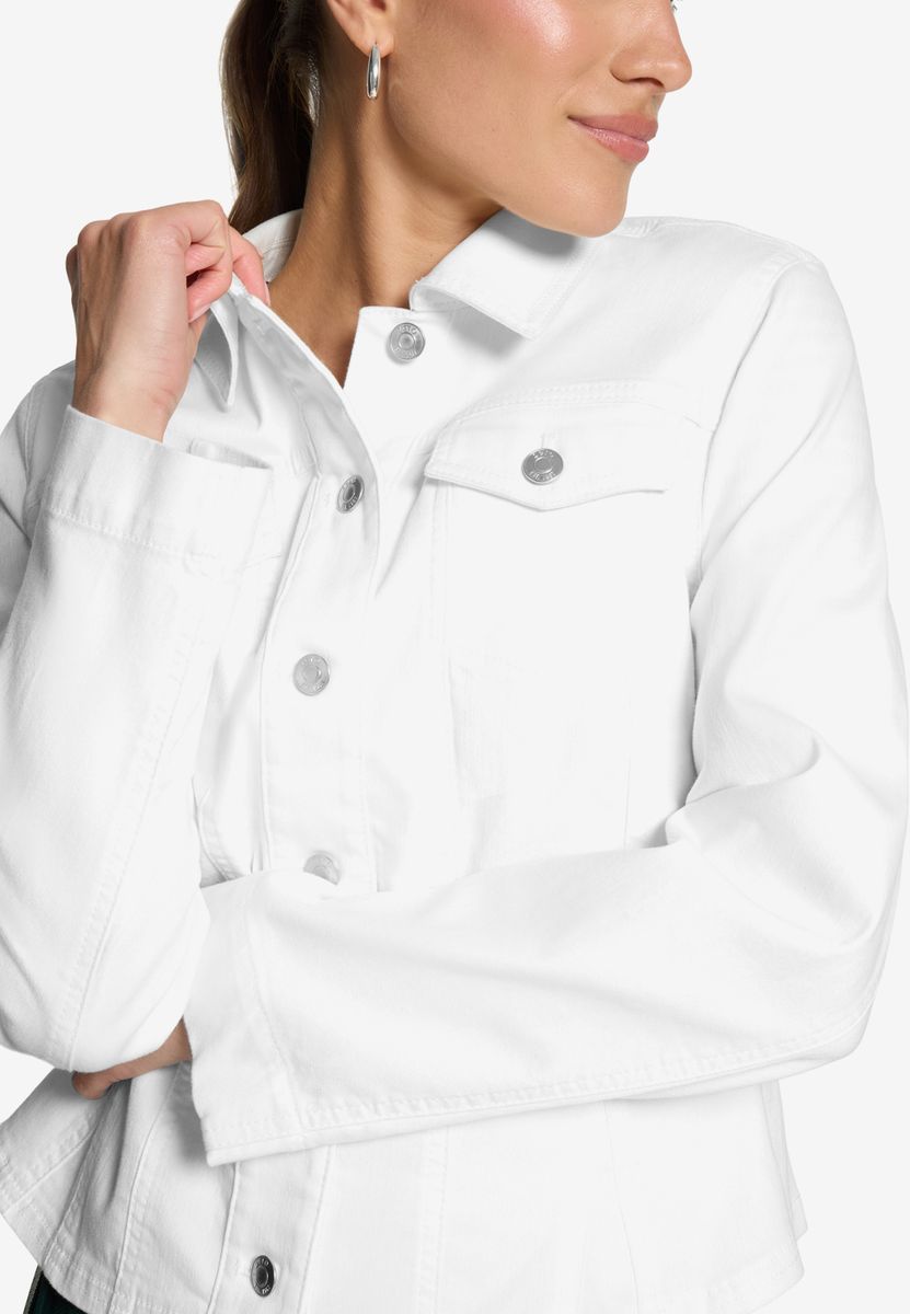 Jeansjacke tailliert mit Knopfleiste