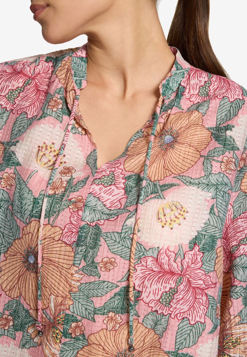 Schlupfbluse mit Blumenmuster