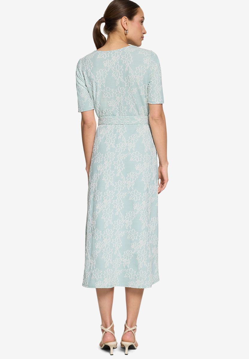 Midikleid mit Blumen-Stickerei