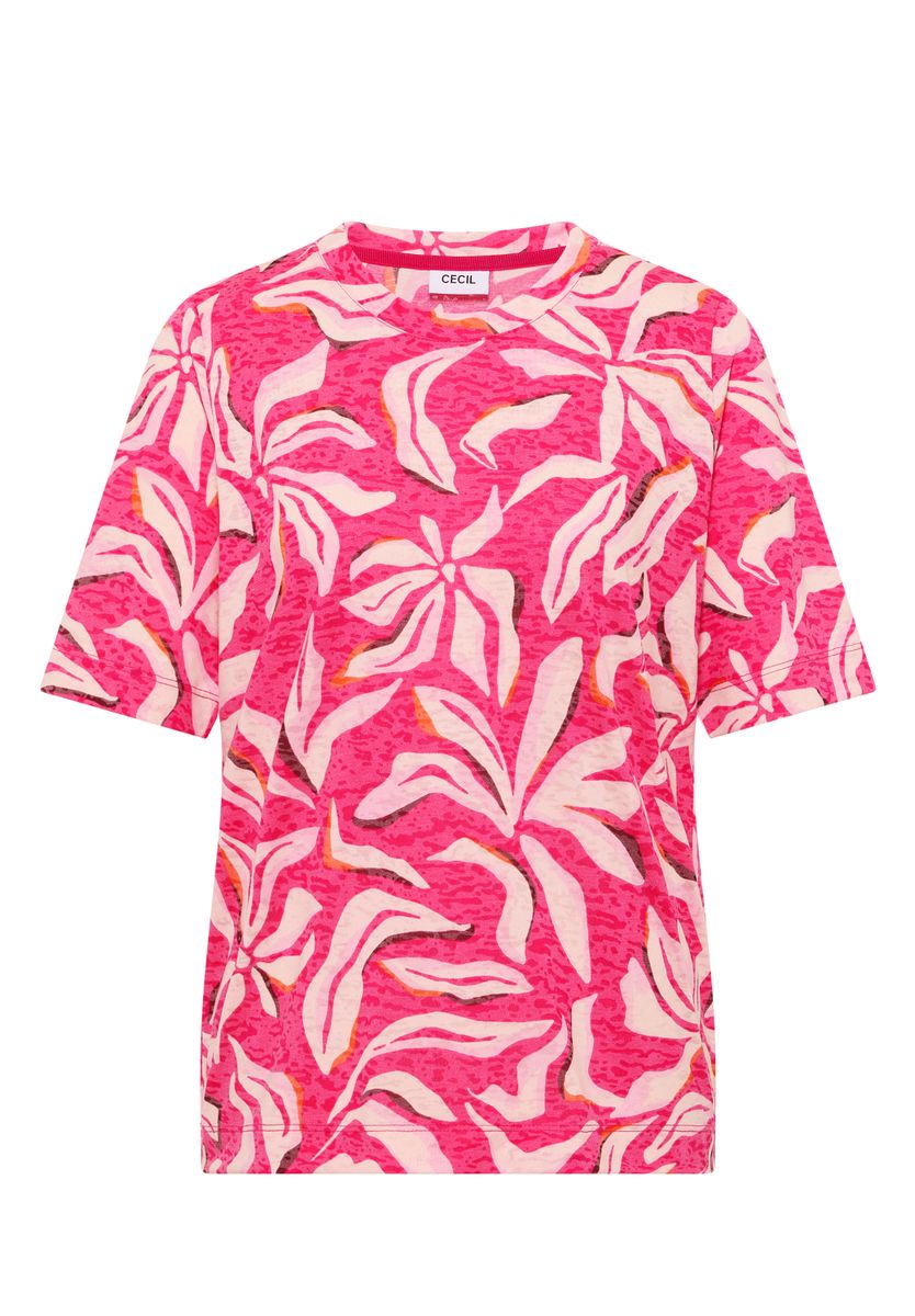 Kurzarm T-Shirt im Ausbrenner-Look
