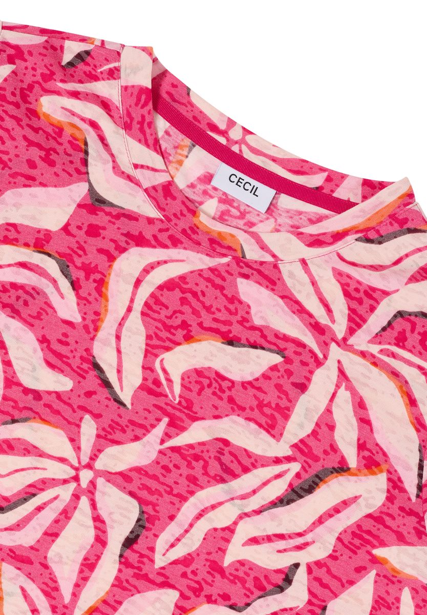 Kurzarm T-Shirt im Ausbrenner-Look