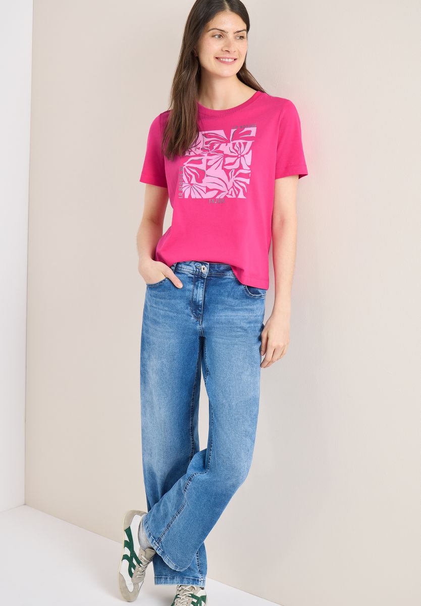 T-Shirt mit Rundhals und Frontprint