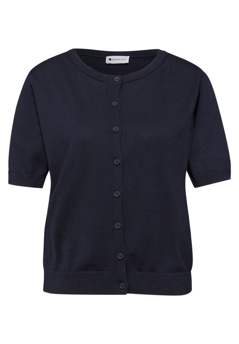 Kurzarm Cardigan mit Rundhals