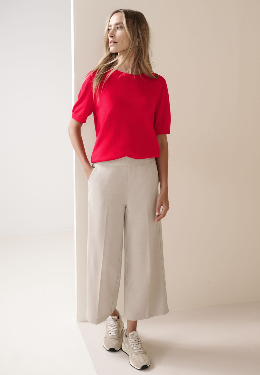 Kurzarm Pullover mit Rundhals