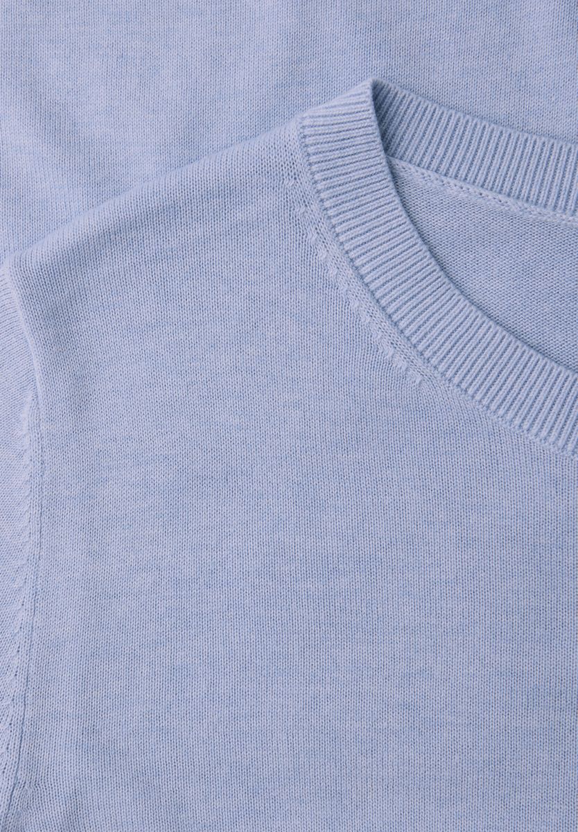 Kurzarm Pullover mit Rundhals