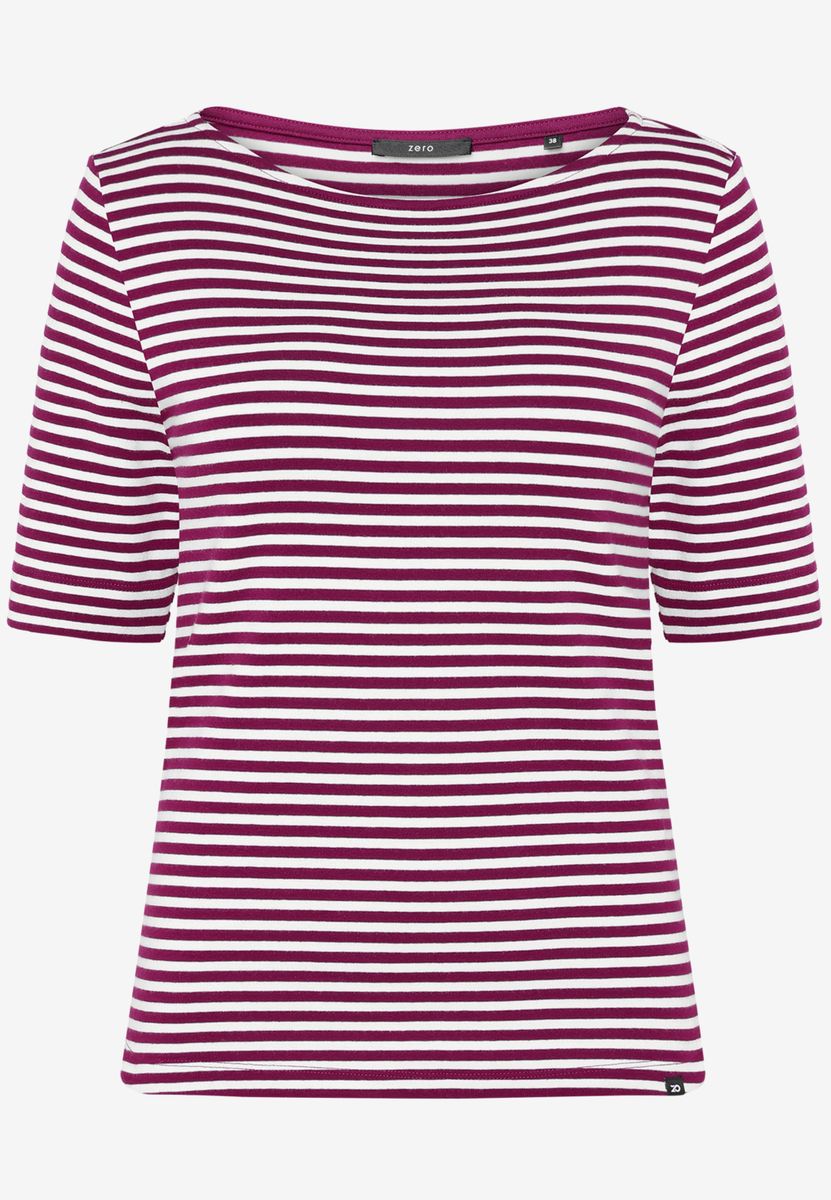 Ringelshirt  mit U-Boot Ausschnitt