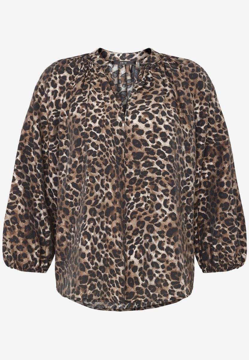 Schlupfbluse  mit Leoprint