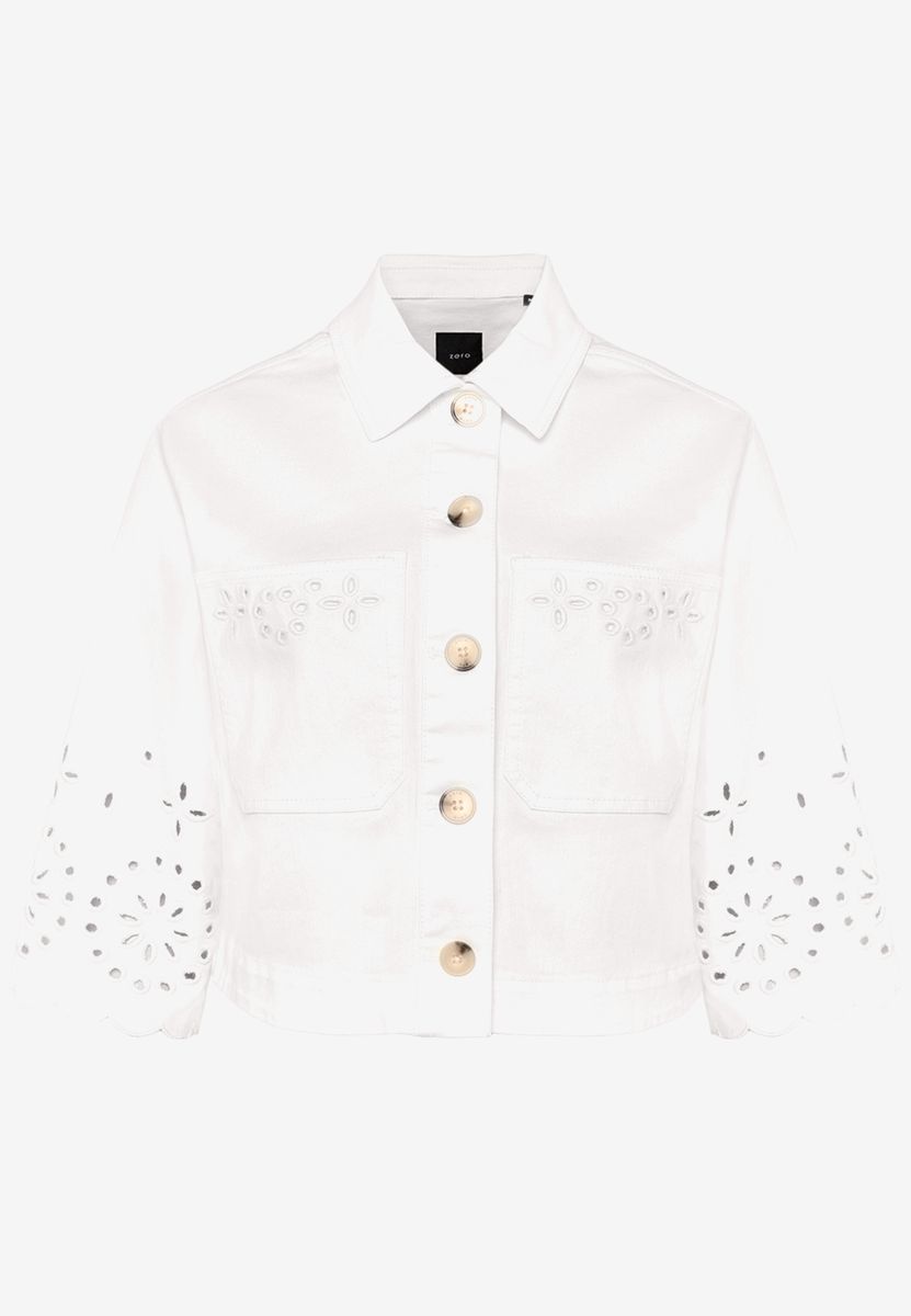 Blazer-Jacke  mit Lochmuster