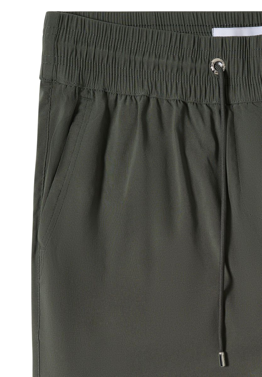 Mid Waist Slim Leg Hose im Casual Fit