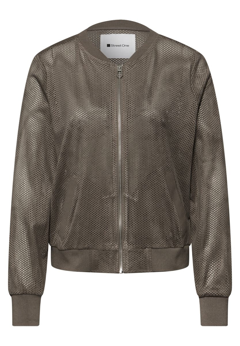 Blouson aus Velours Mesh mit Zipper