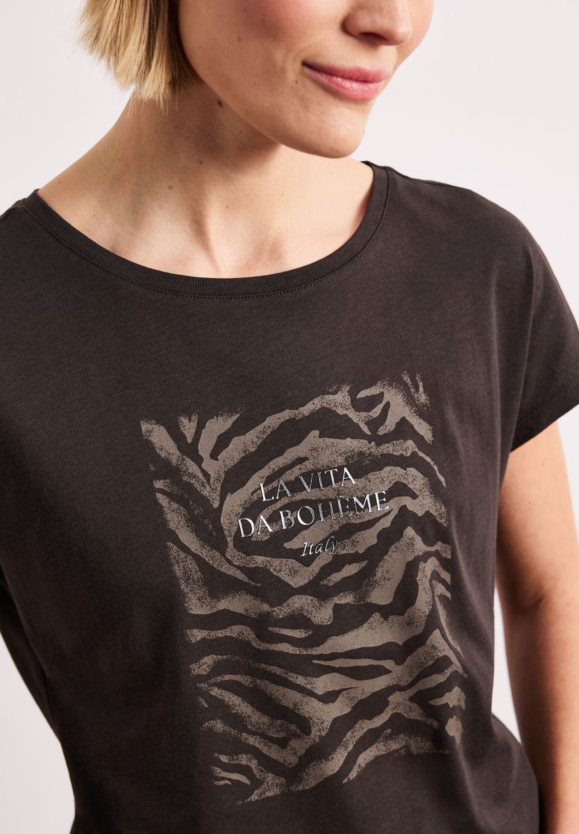 Dropped Shoulder Shirt mit Frontprint