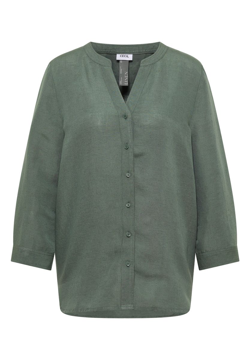 3/4-Arm Bluse aus Leinenmix