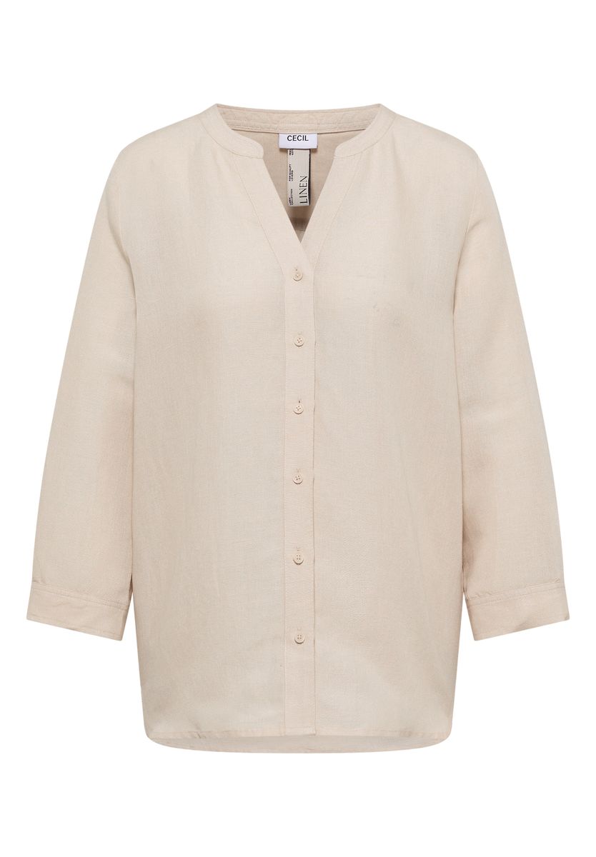 3/4-Arm Bluse aus Leinenmix