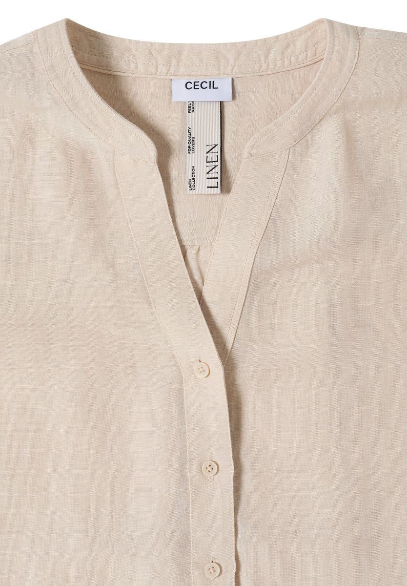 3/4-Arm Bluse aus Leinenmix