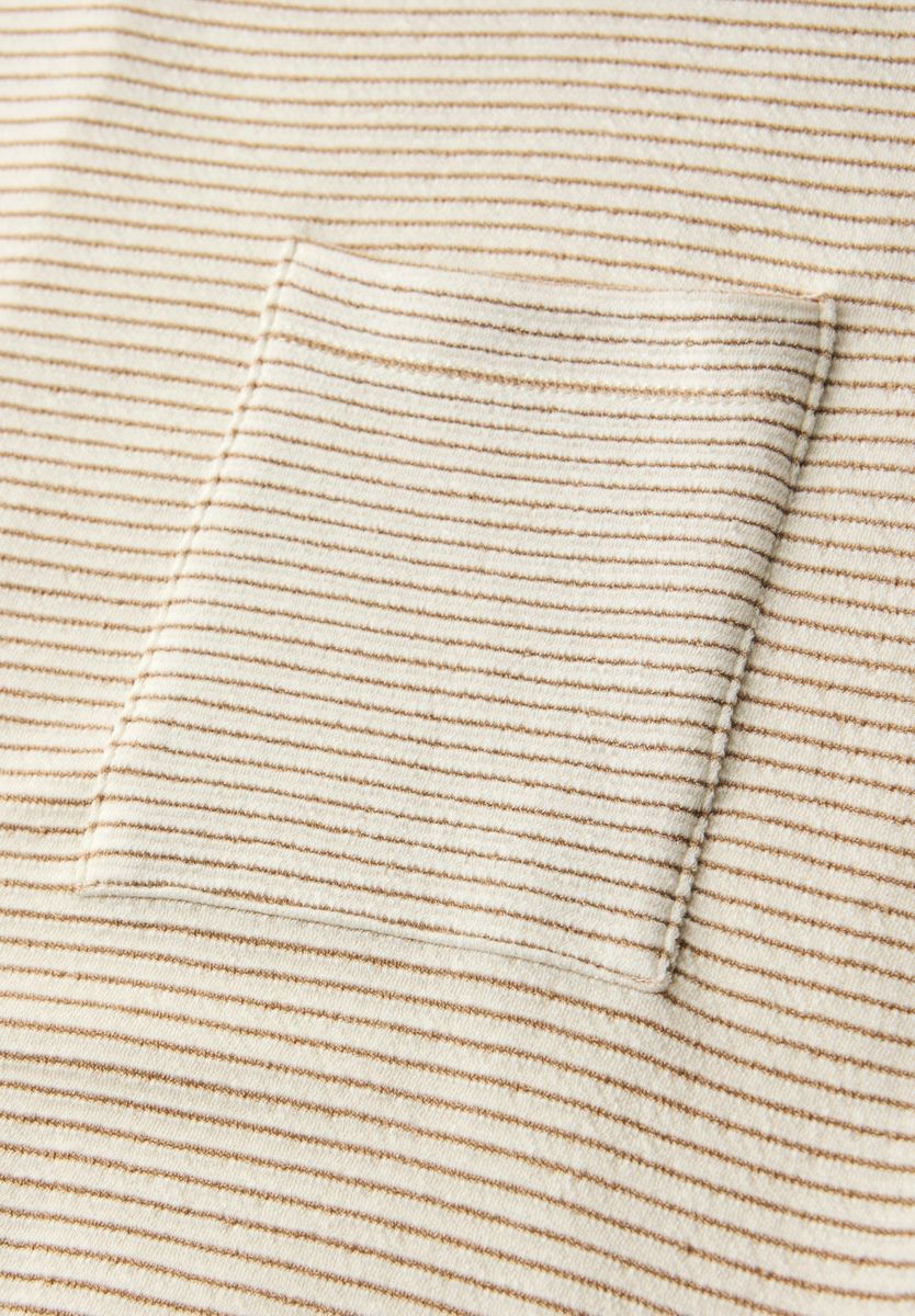 Kurzarmshirt mit Strukturstreifen