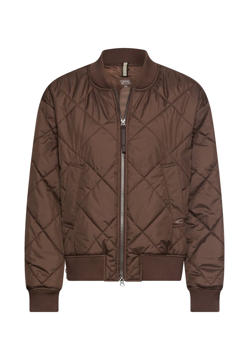 Oversize Bomberjacke mit bedrucktem Futter