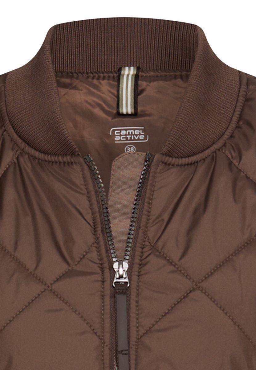 Oversize Bomberjacke mit bedrucktem Futter