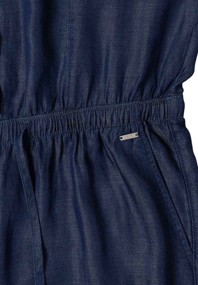 Wide Leg Jumpsuit in Denim-Optik