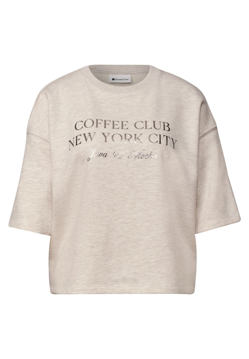Kurzarm Sweatshirt mit Wording