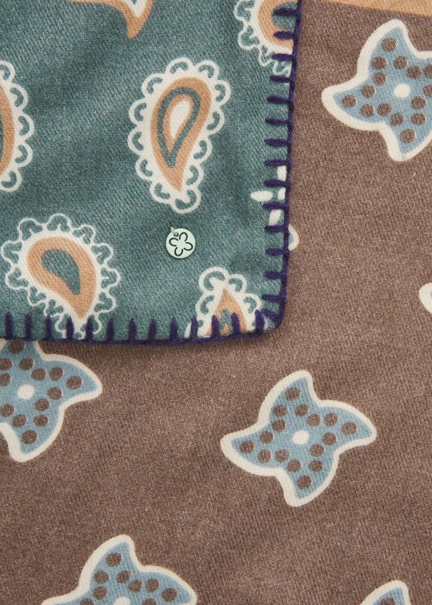 Kaschmirweiches Dreieckstuch mit Paisley-Muster