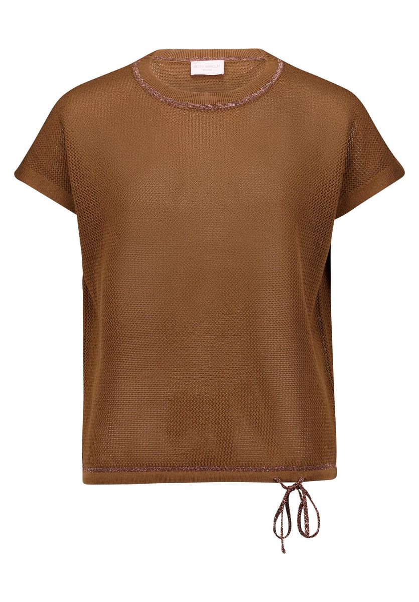 Lochstrick-Pullover