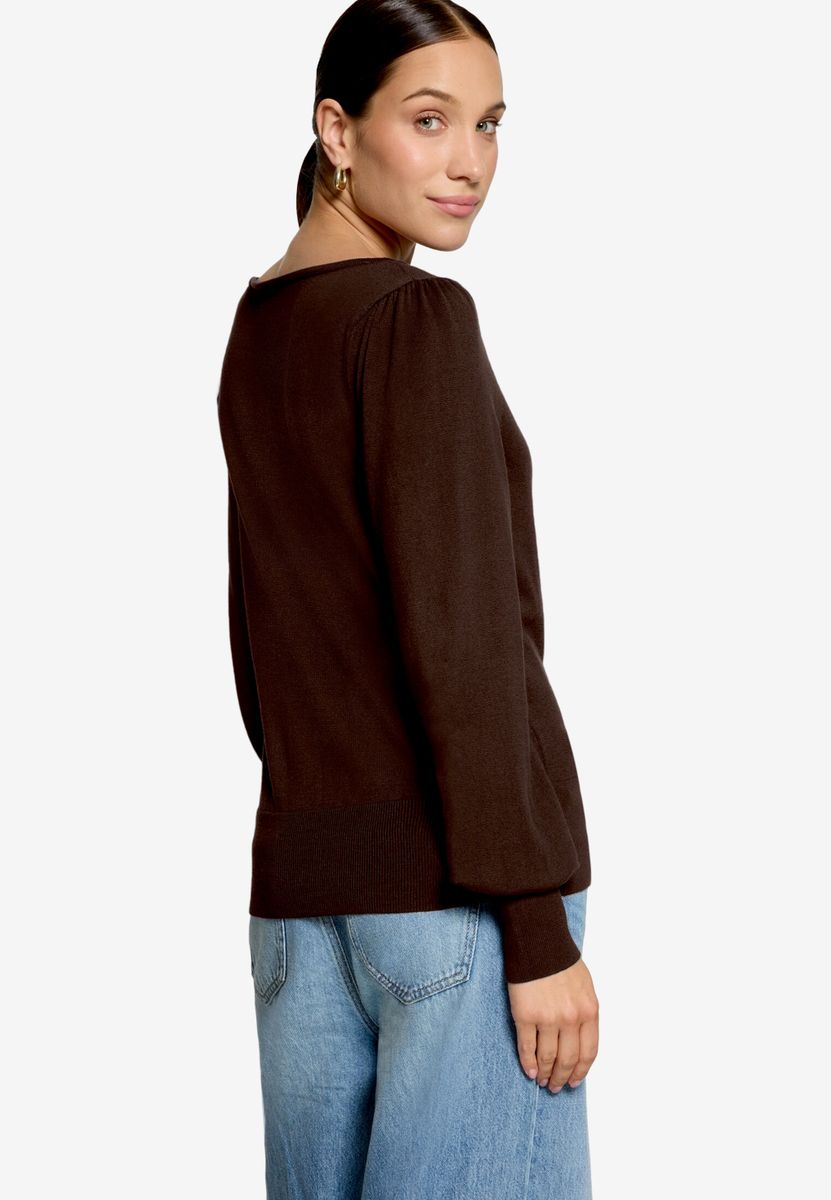 Feinstrickpullover  mit U-Boot Ausschnitt