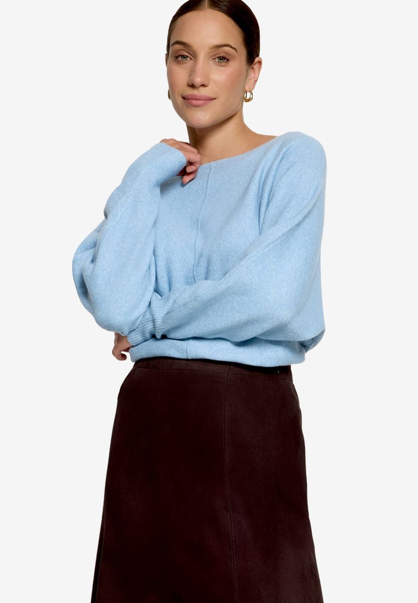 Strickpullover mit Fledermausärmeln