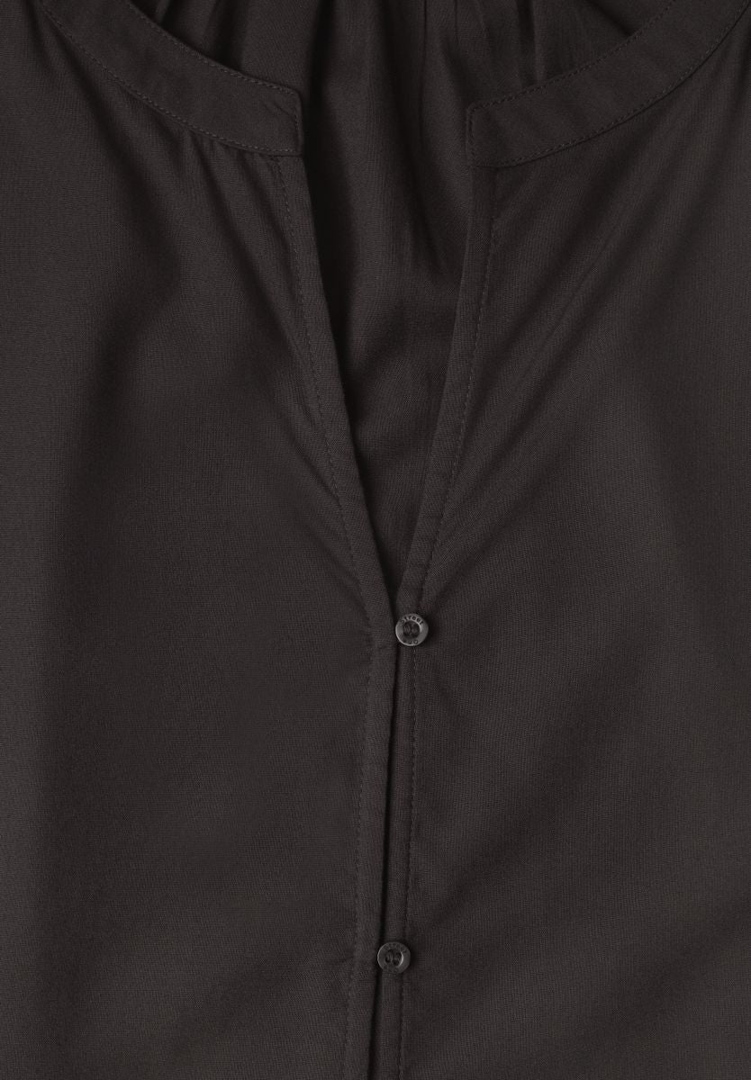 3/4-Arm Bluse mit Split Neck