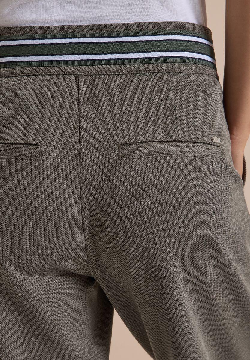 High Waist Straight Leg Hose mit Dessin