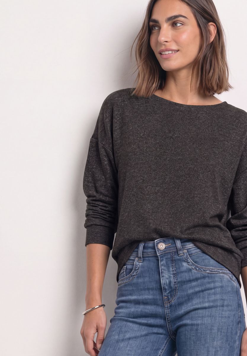 Langarm Shirt mit Elastikbund