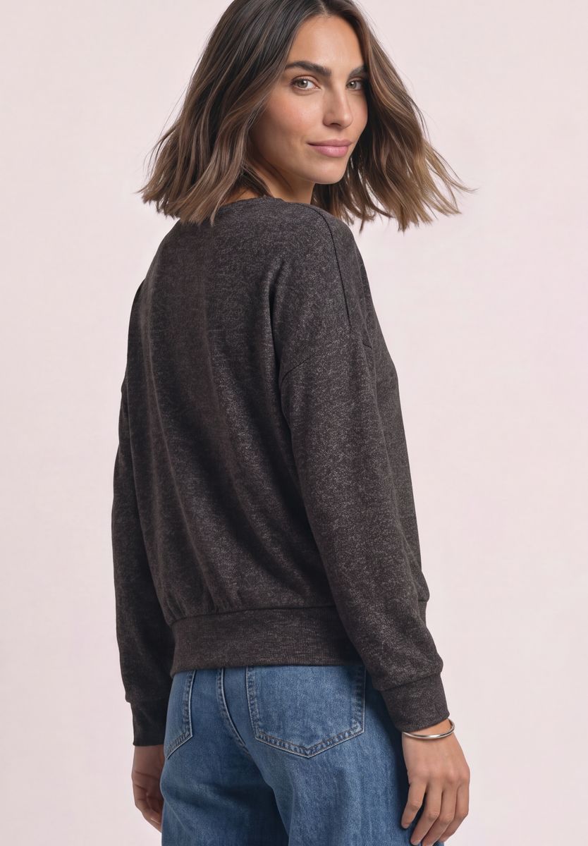Langarm Shirt mit Elastikbund