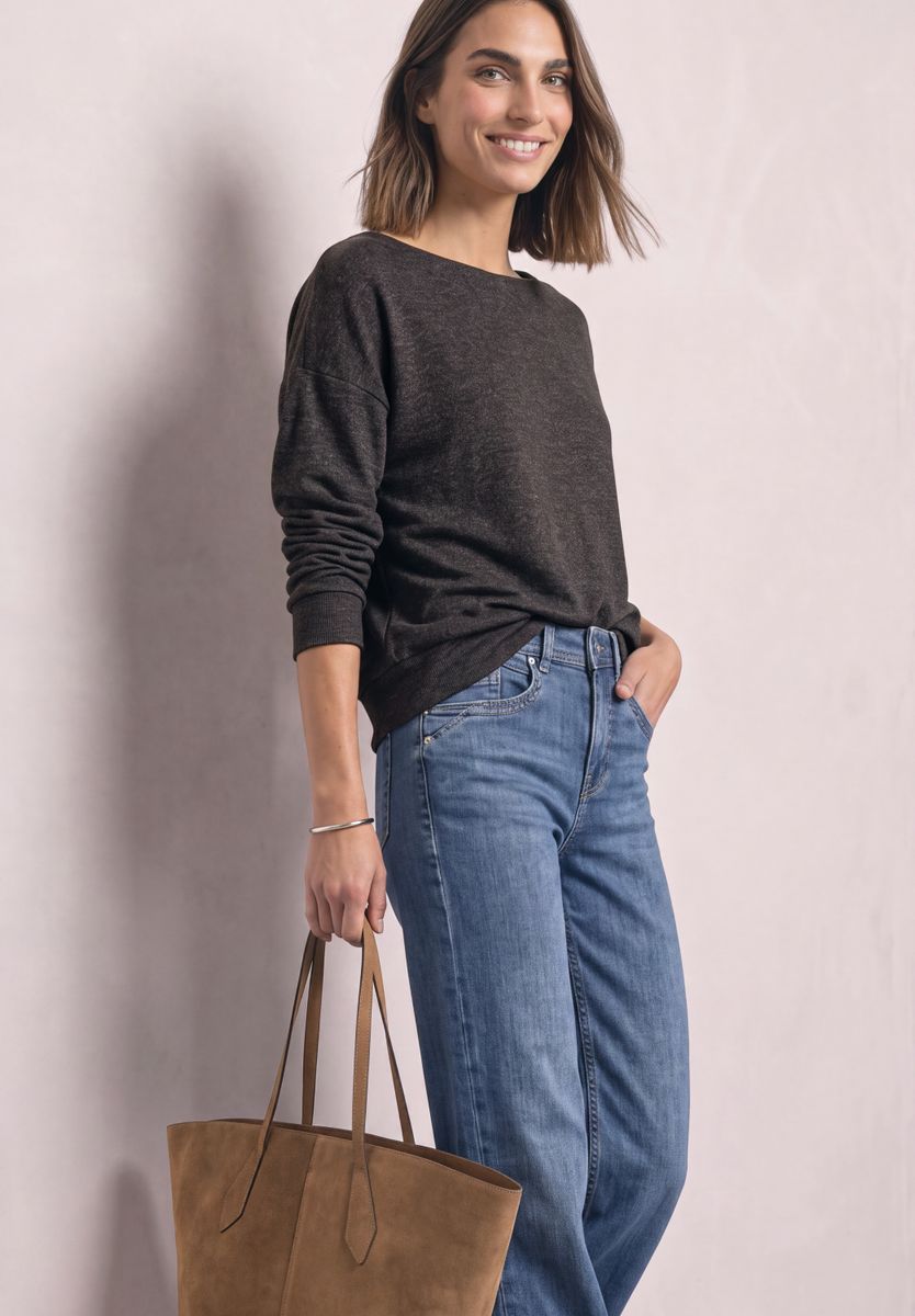 Langarm Shirt mit Elastikbund