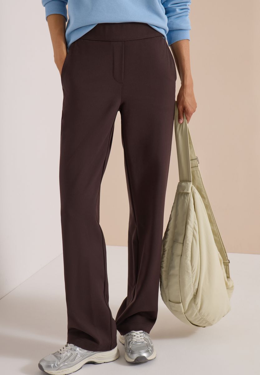 High Waist Straight Leg Hose im Loose Fit