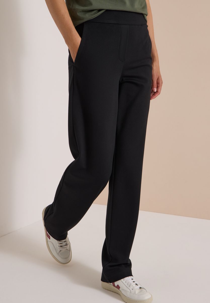 High Waist Straight Leg Hose im Loose Fit