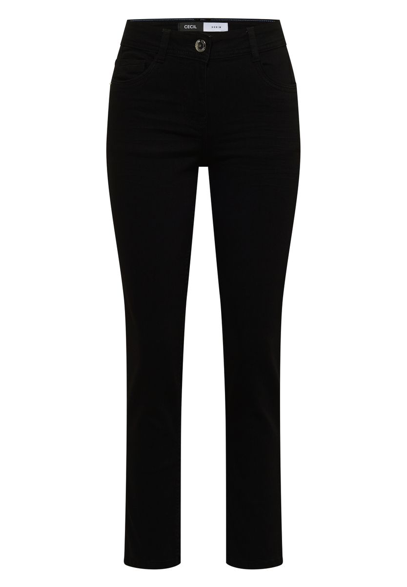 Mid Waist Straight Leg Jeans im Casual Fit
