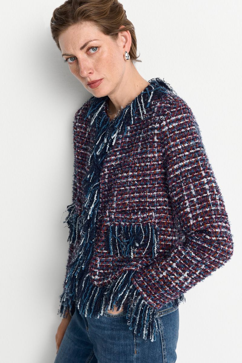 Fringed Boucle Jacket