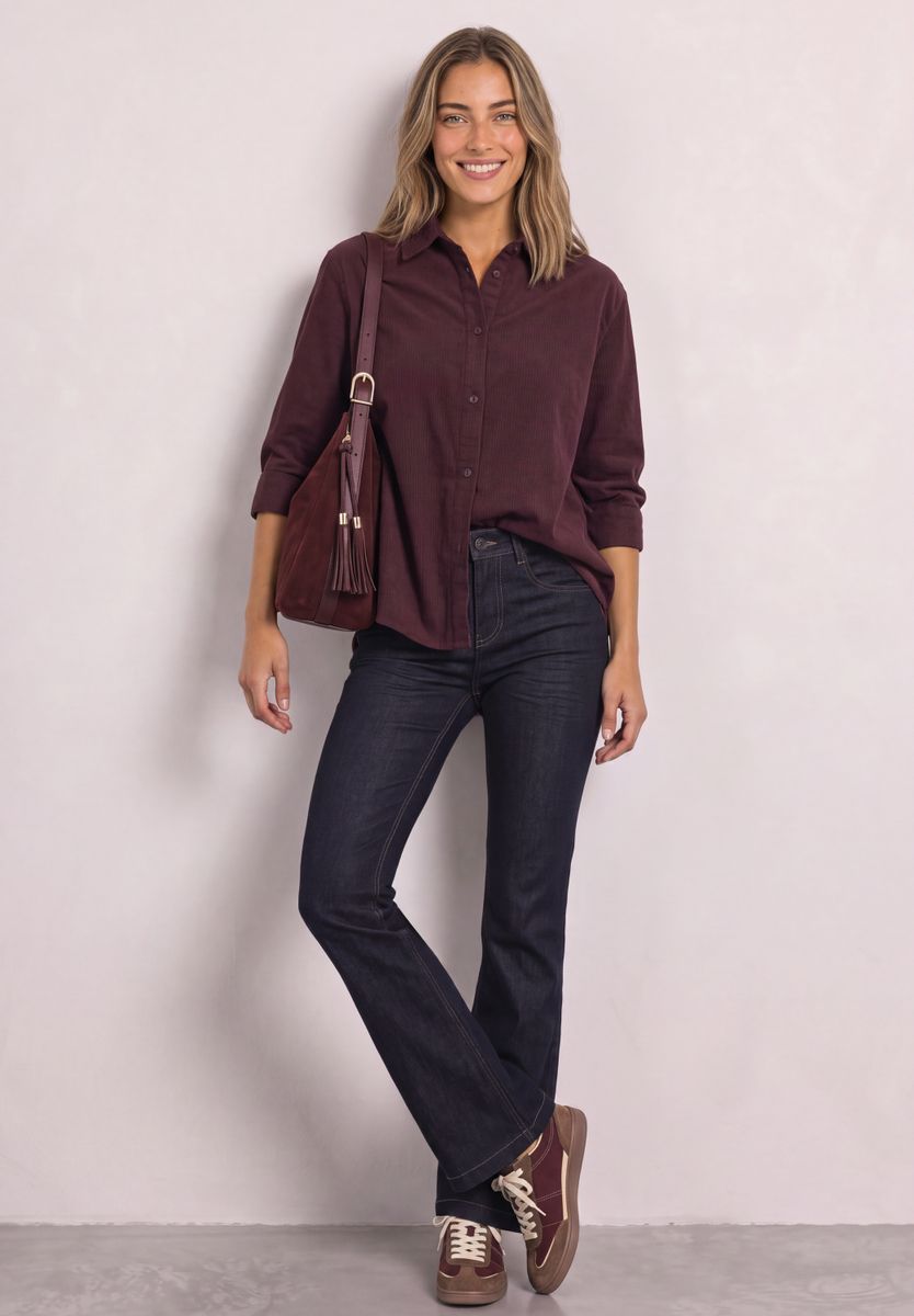 High Waist Bootcut Jeans im Slim Fit
