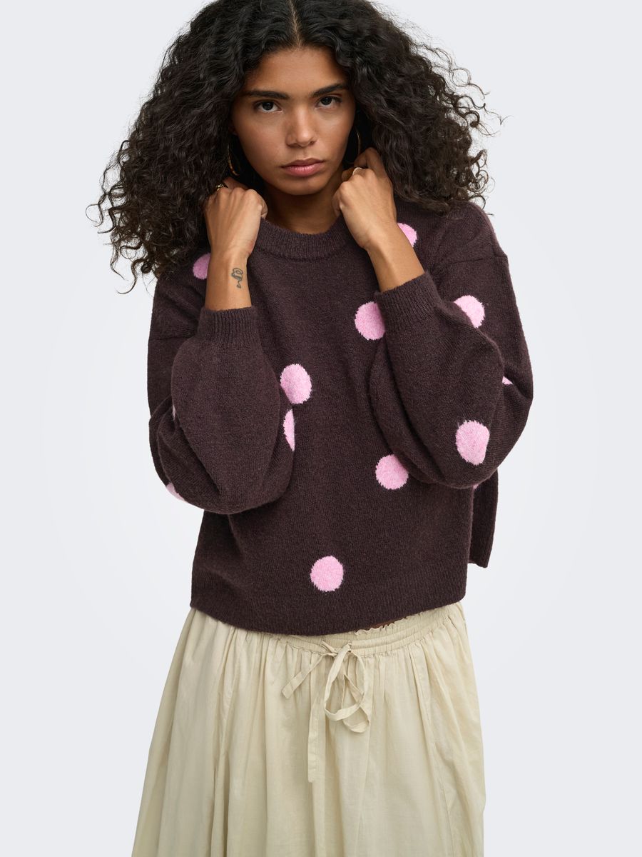 ONLRICA LS DETAIL O-NECK CC KNT