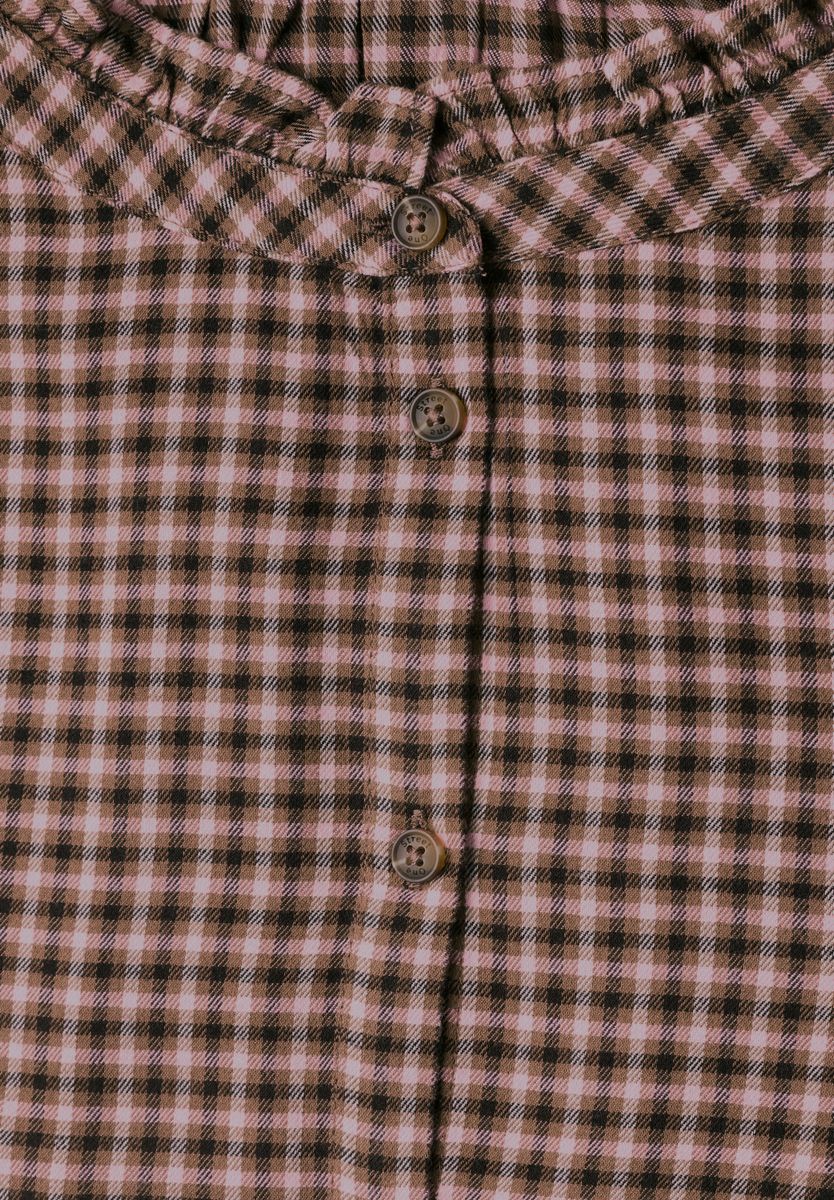 Langarm Bluse mit Rundhals und Rüschen
