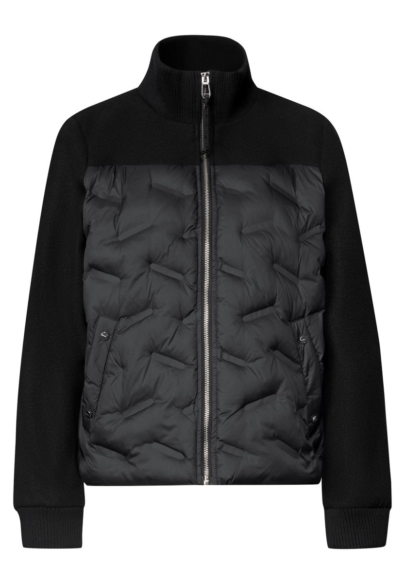 Strukturmix Jacke mit geklebter Steppung