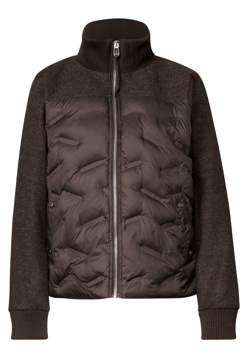 Strukturmix Jacke mit geklebter Steppung