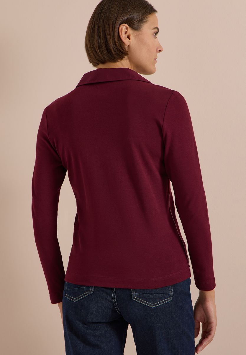 Langarm Poloshirt mit Knöpfen