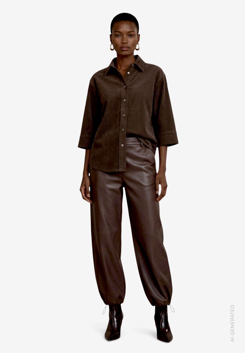 Cord Bluse  mit Knöpfen
