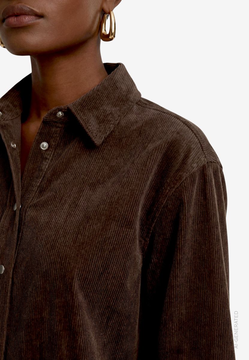 Cord Bluse  mit Knöpfen