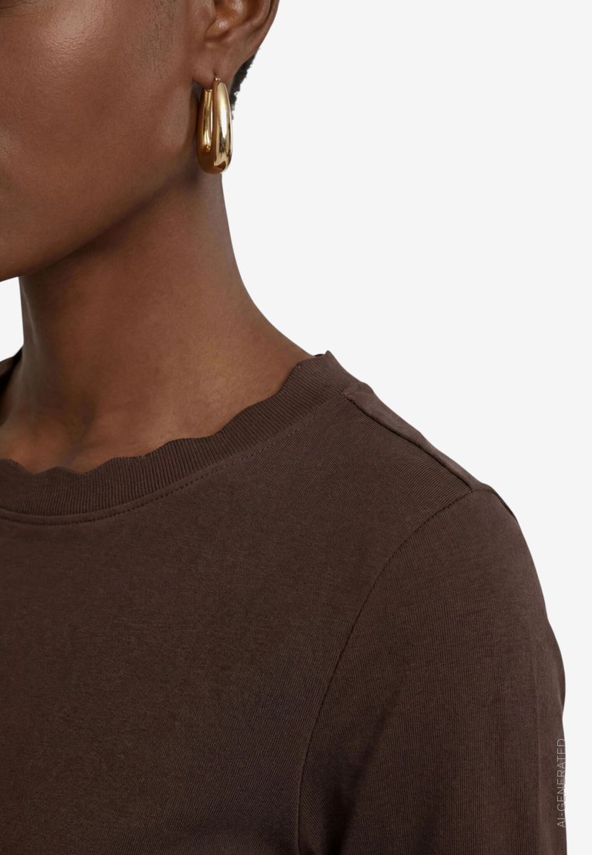 Langarmshirt Damen aus Baumwolle