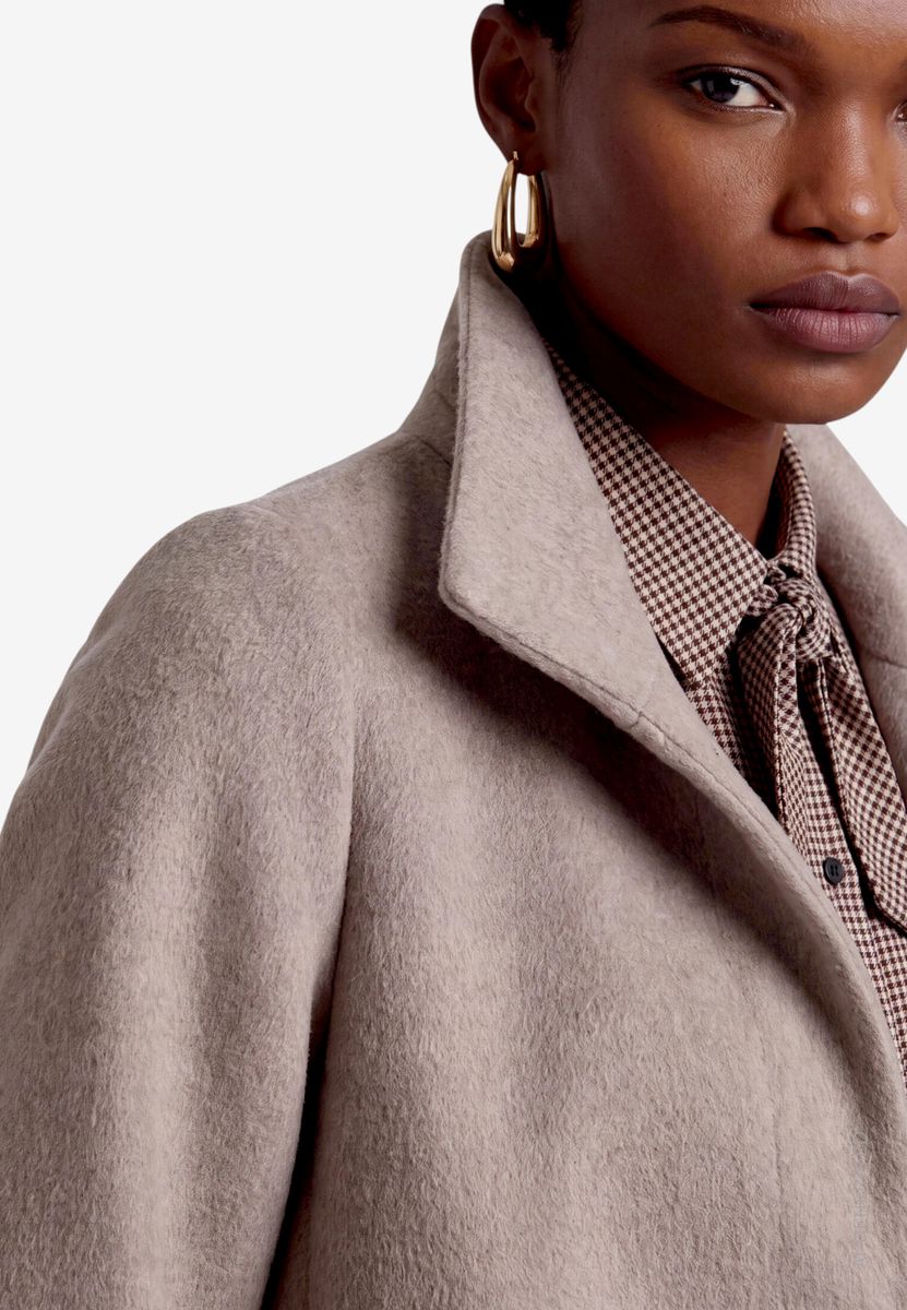 Damen Mantel mit Strickbündchen