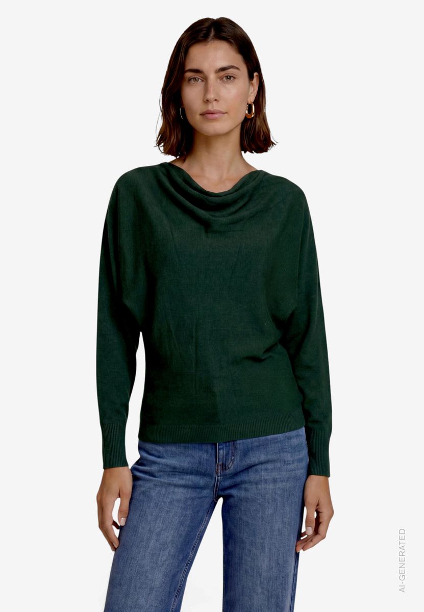 Strickpullover mit Fledermausärmeln
